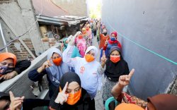 Duo Indira Kampanyekan ADAMA' di Tamalate, "Di Antara 4 Kandidat, Hanya 1 Terbaik" 