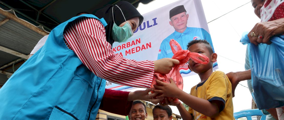 Dapur Berkah Gelora Solusi Pertama Korban Banjir Medan