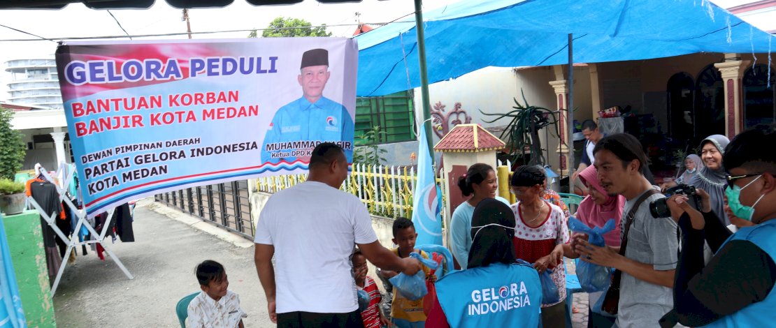 Dapur Berkah Gelora Solusi Pertama Korban Banjir Medan