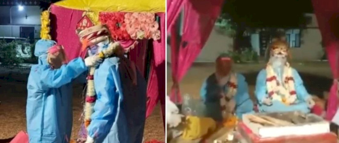 Pernikahan di India pakai pakaian APD. Pernikahan di India pakai pakaian APD.