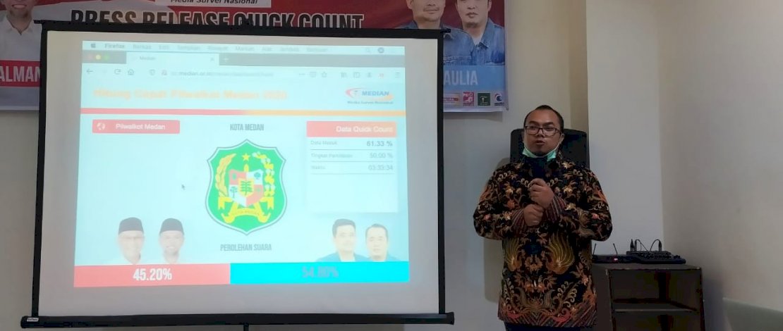 Pemaparan survei Pilwalkot Medan opeh lembaga survei Median.
