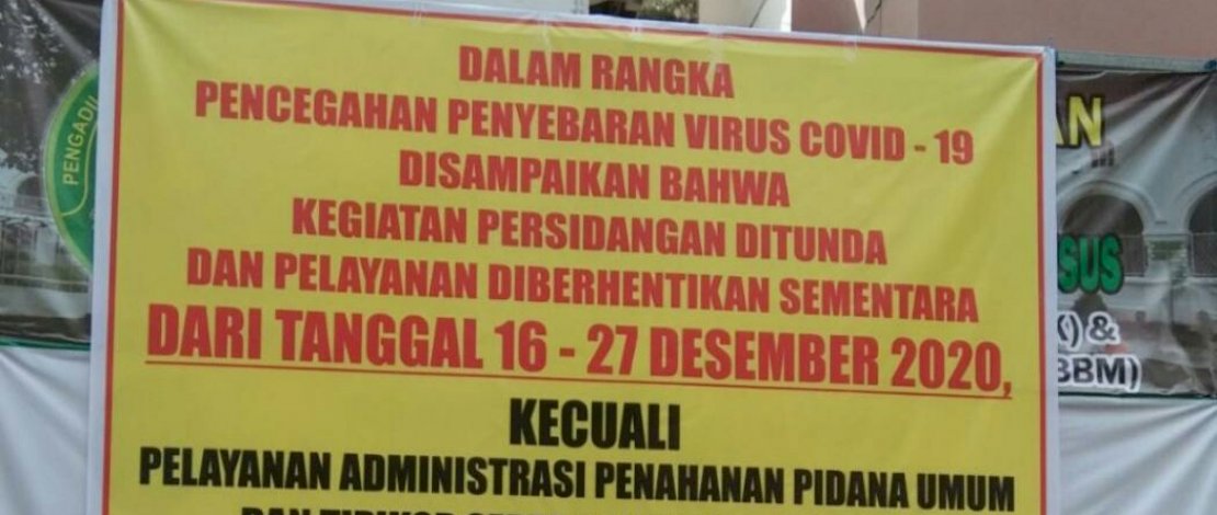 Diduga Antisipasi Klaster Pilkada, Pengadilan Negeri Makassar Tak Gelar Sidang Sampai 10 Hari