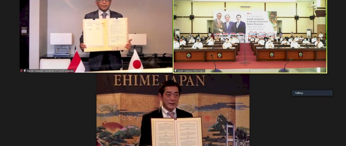 Gubernur Sulsel Teken MoU dengan Pemerintah Jepang