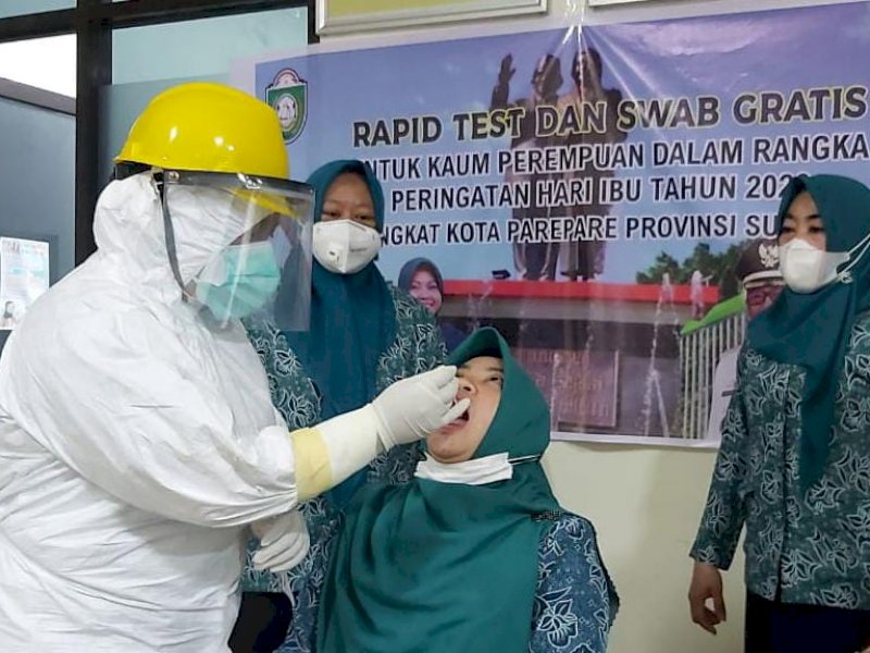 Hari Ibu, TP-PKK Kota Parepare Gelar Swab Test Gratis