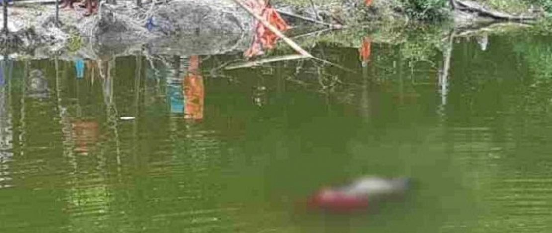 Jasad Rahmani mengapung di empang.