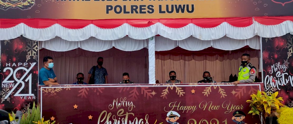 Sambut Nataru, Polres Luwu Bangun Pos Pelayanan