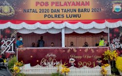 Sambut Nataru, Polres Luwu Bangun Pos Pelayanan