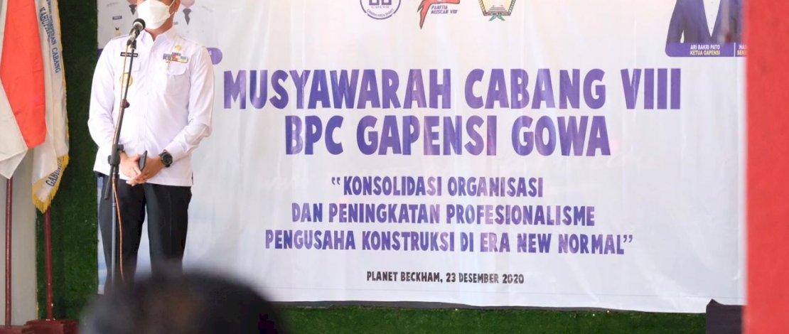 Adnan Harap Gapensi Lahirkan Program yang Berkontribusi Terhadap Pembangunan di Gowa