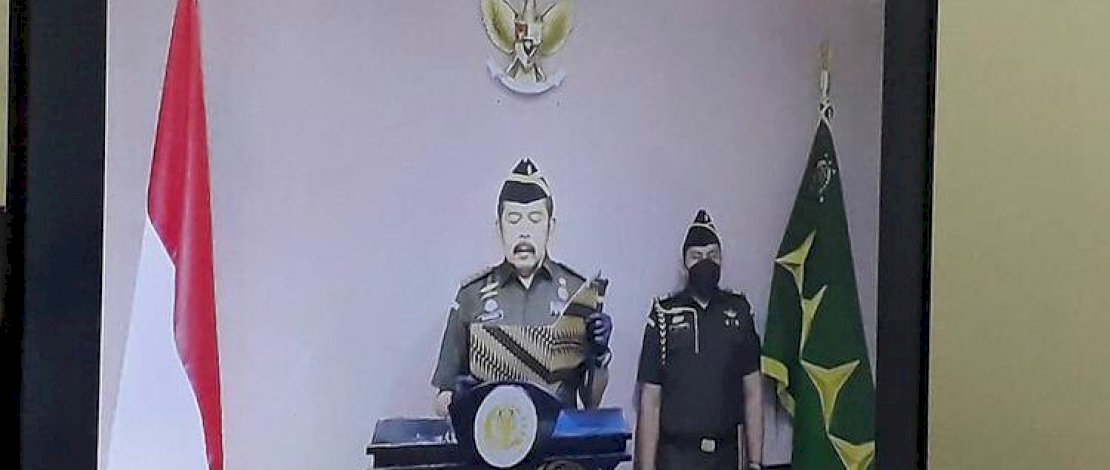 Suasana rapat virtual dengan Kejaksaan Agung.