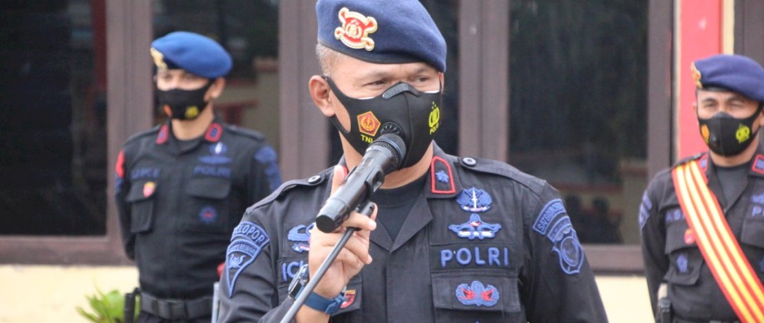 Komandan Batalyon (Danyon) C Pelopor Satbrimob Polda Sulsel Kompol Nur Ichsan, S.Sos. 
