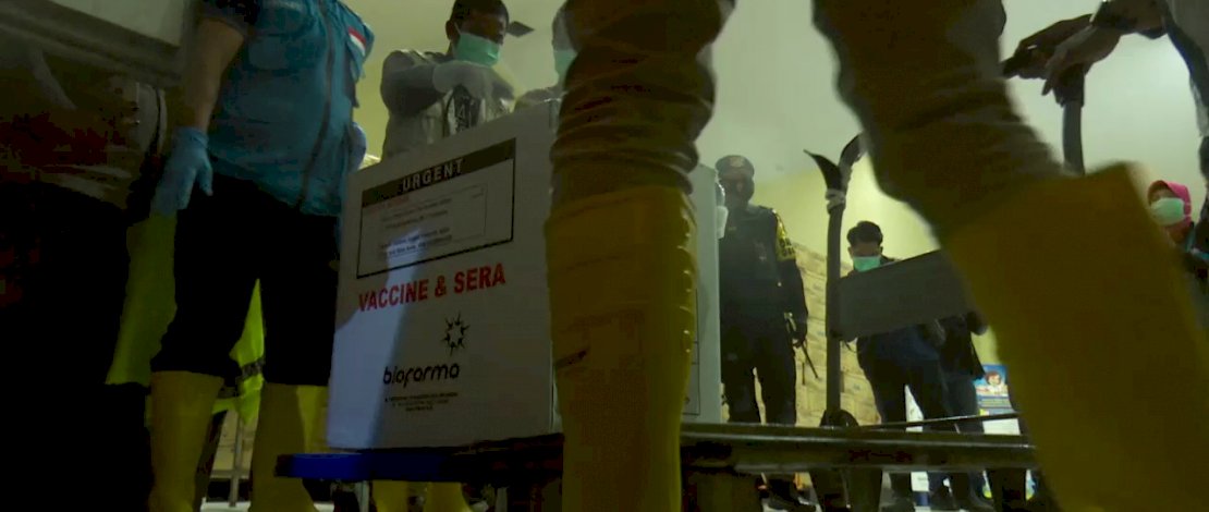 Vaksin Sinovac tiba di Sulsel.