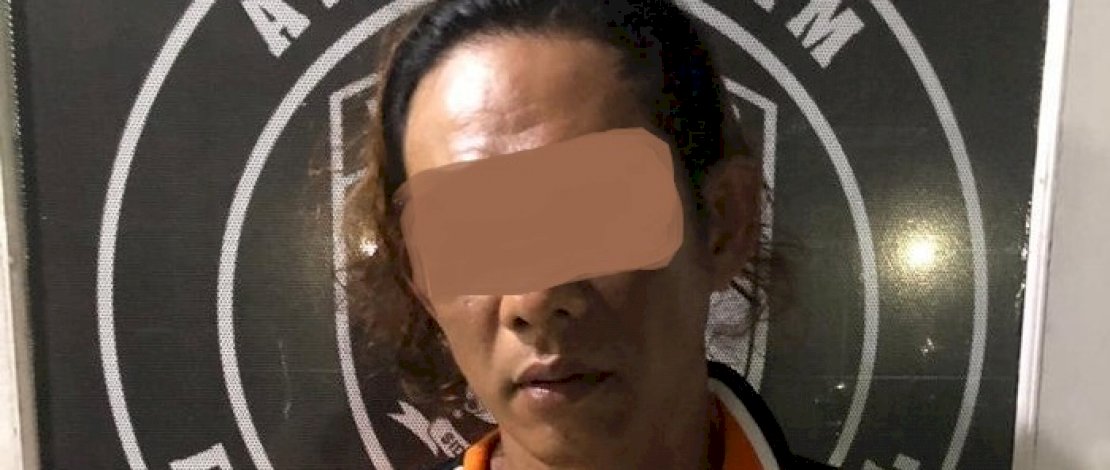 Samsuddin saat diamankan polisi.