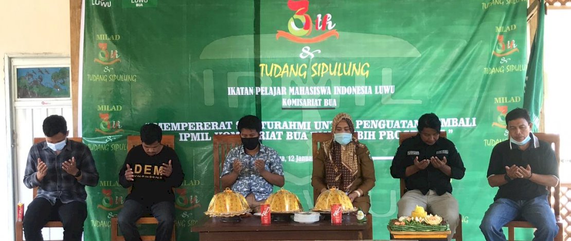 Suasana syukuran milad IPMIL Komisariat Bua.