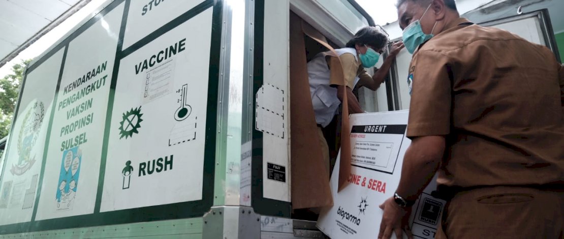 Vaksin Covid-19 sudah tiba di Gowa. Siap digunakan pada 14 Januari mendatang.