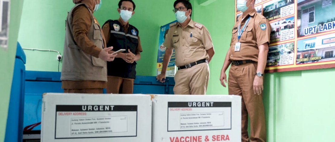 Vaksin Covid-19 sudah tiba di Gowa. Siap digunakan pada 14 Januari mendatang.