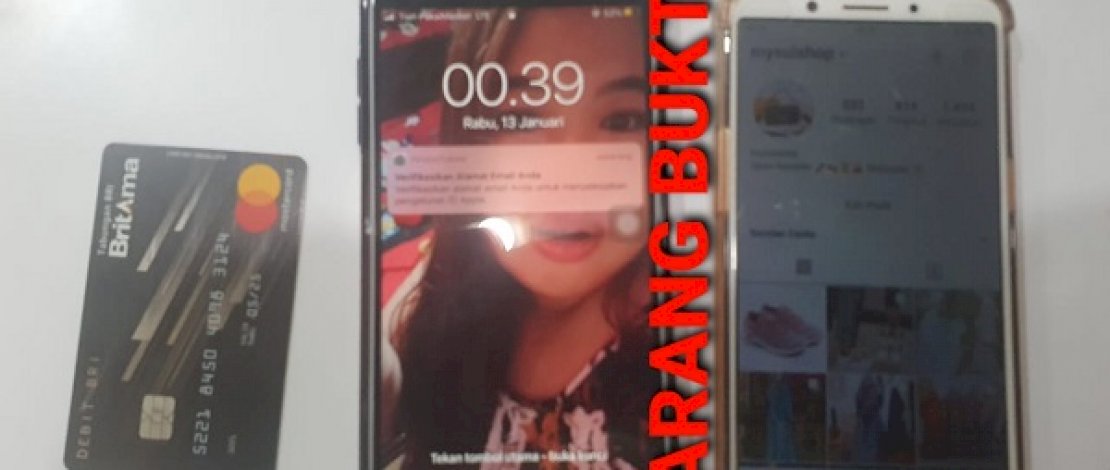 Pelaku dan barang bukti yang diamankan.