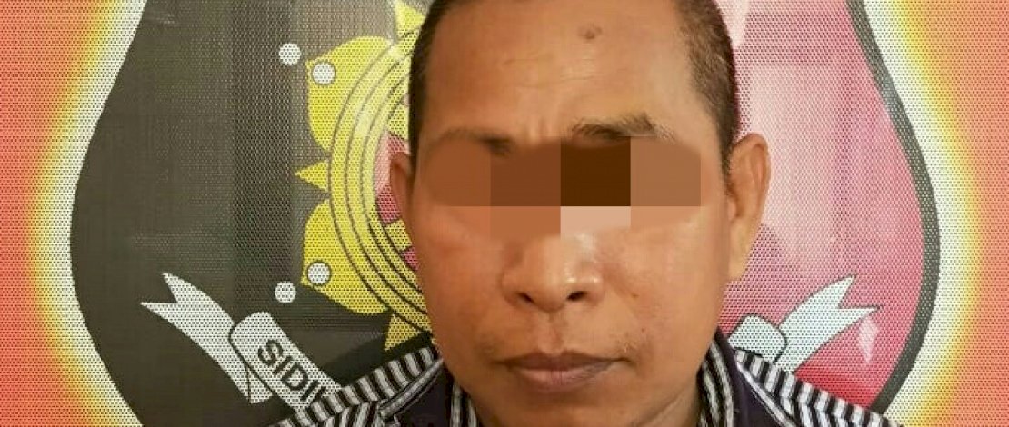 JM saat diamankan di Mapolres Sidrap.