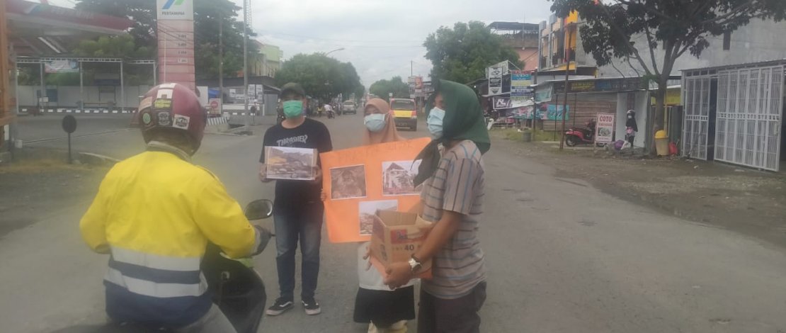 Galang dana untuk korban gempa Sulbar.