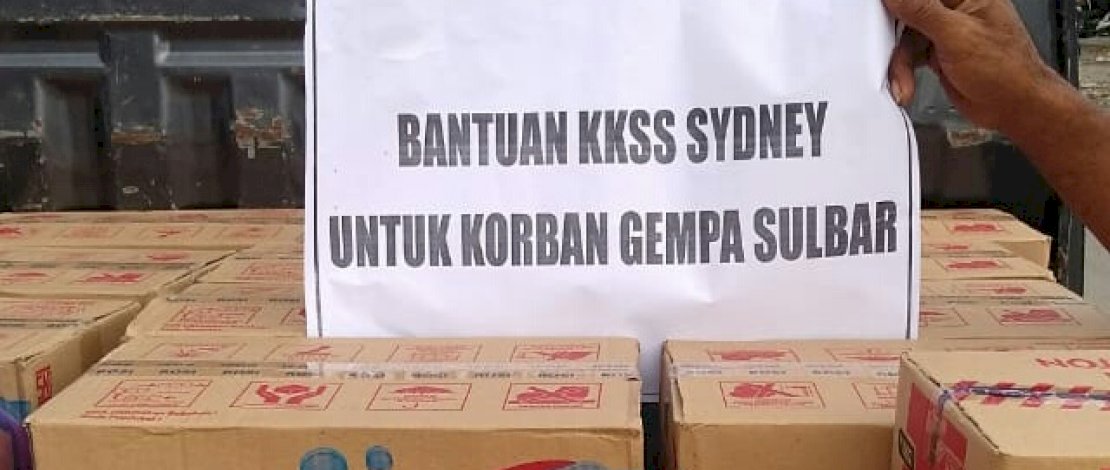 Bantuan KKSS Sydney untuk korban gempa Sulbar.
