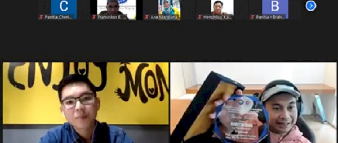 Raditya Dika menjadi pembicara dalam Webinar Nasional yang digelar BEM FEB Universitas Atma Jaya, Sabtu, 23 Januari 2021. 