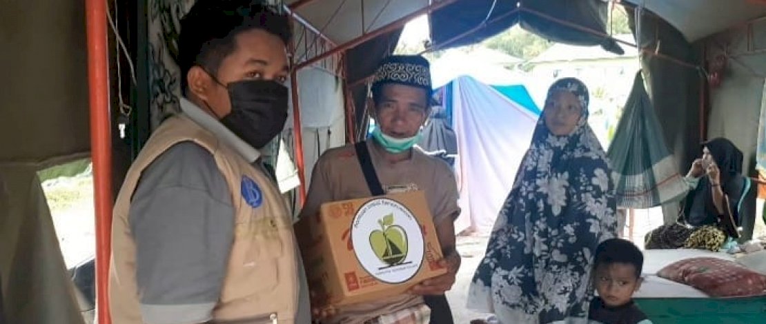 Penyaluran bantuan Formaster Sulselvar Malang untuk korban gempa Sulbar.