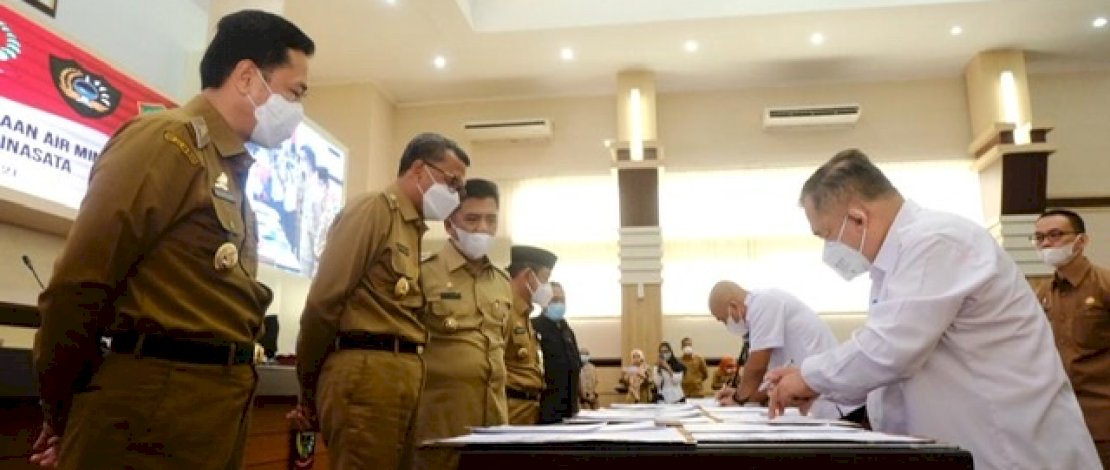 Gubernur Sulsel Teken MoU SPAM Mamminasata Senilai Rp 669 M