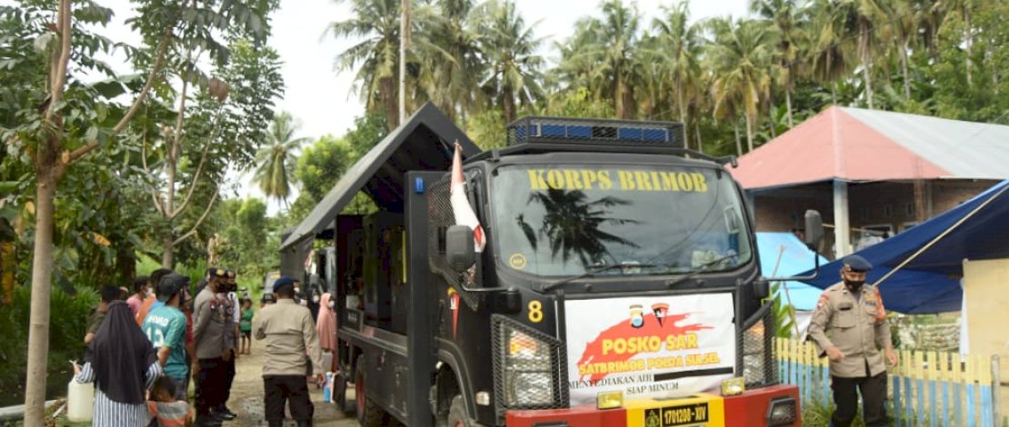 Pengungsi Gempa Majene Butuh Air Bersih, Danyon Gas Turunkan Water Treatment