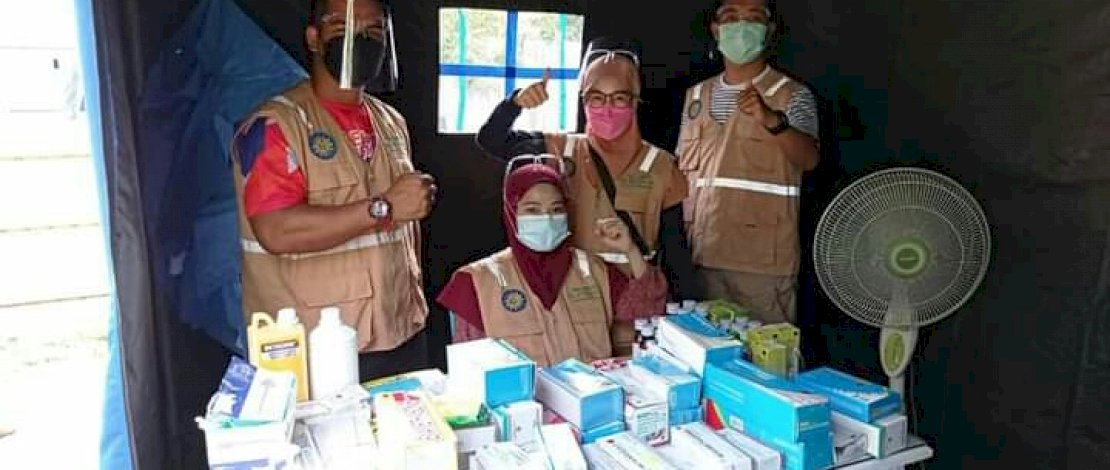 Relawan Muhammadiyah di lokasi bencana gempa bumi Sulbar.