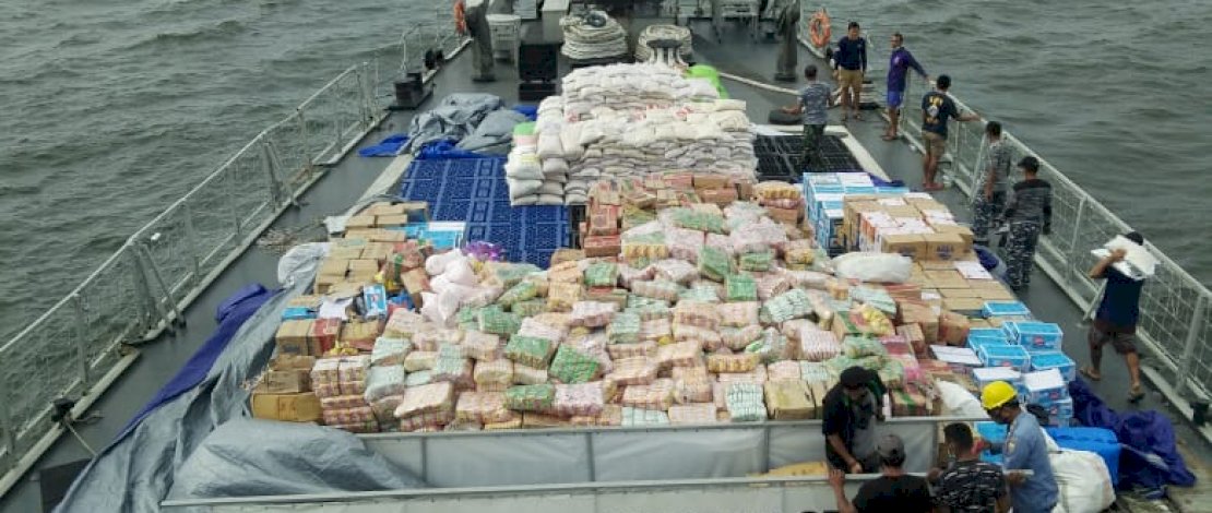 BANTU KORBAN GEMPA SULBAR. Dewan Pimpinan Pusat (DPP) Ormas Laskar 99 Bawakaraeng mengirim tim relawan 02 Macan Kebo untuk membantu TNI AL menangani logistik bantuan bencana alam di Sulbar