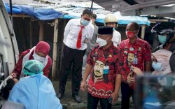 Hari Kedua Penegakan Pendisiplinan Prokes, Wabup Gowa Tinjau Jalan Usman Salengke