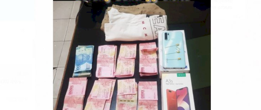 Anto saat diamankan Resmob Polres Parepare dan Resmob Polres Bone, beserta barang bukti. 