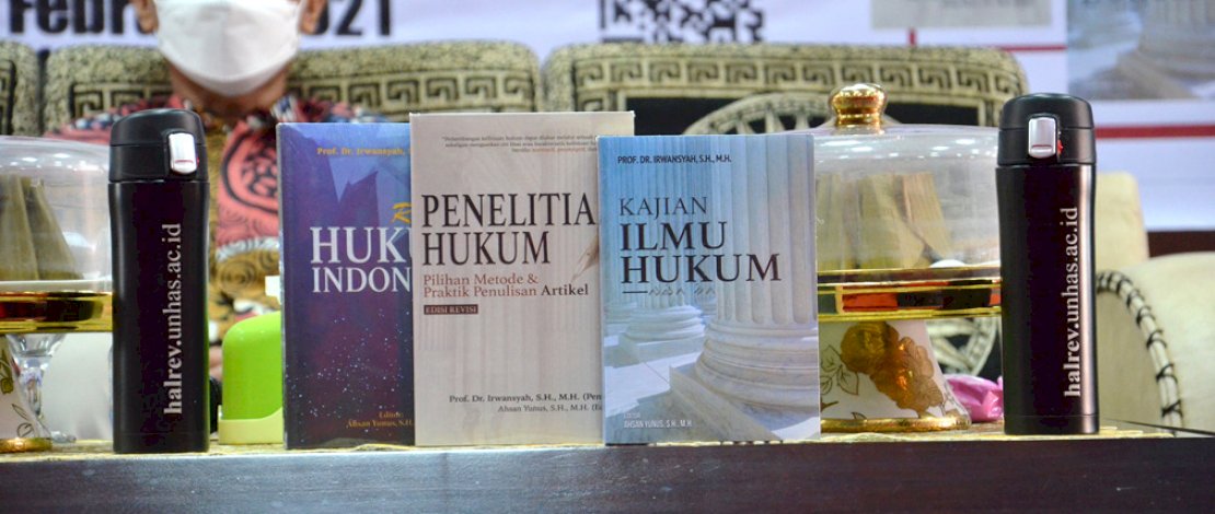 LAUNCHING BUKU. Fakultas Hukum Universitas Hasanuddin (Unhas) menyelenggarakan peluncuran dan bedah buku karya Guru Besar Unhas, Prof. Dr. Irwansyah, SH, MH, Rabu, 10 Februari 2021. 