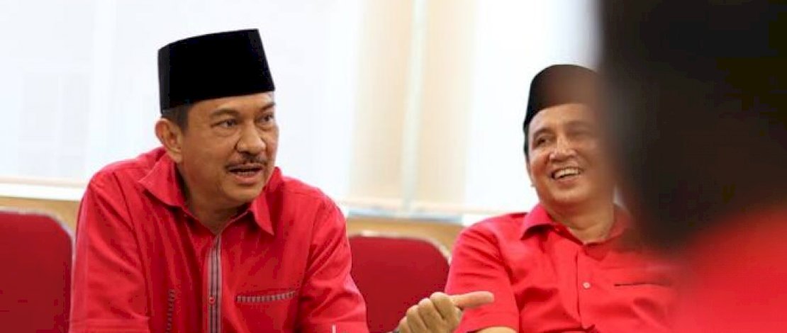 Ketua DPD PDI Perjuangan Sulsel Ridwan Andi Wittiri, bersama Sekretaris DPD Rudy Pieter Goni Ketua DPD PDI Perjuangan Sulsel Ridwan Andi Wittiri, bersama Sekretaris DPD Rudy Pieter Goni