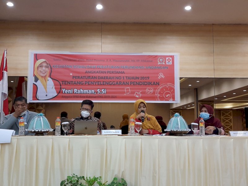 Yeni Rahman Sosialisasi Perda Penyelenggaraan Pendidikan