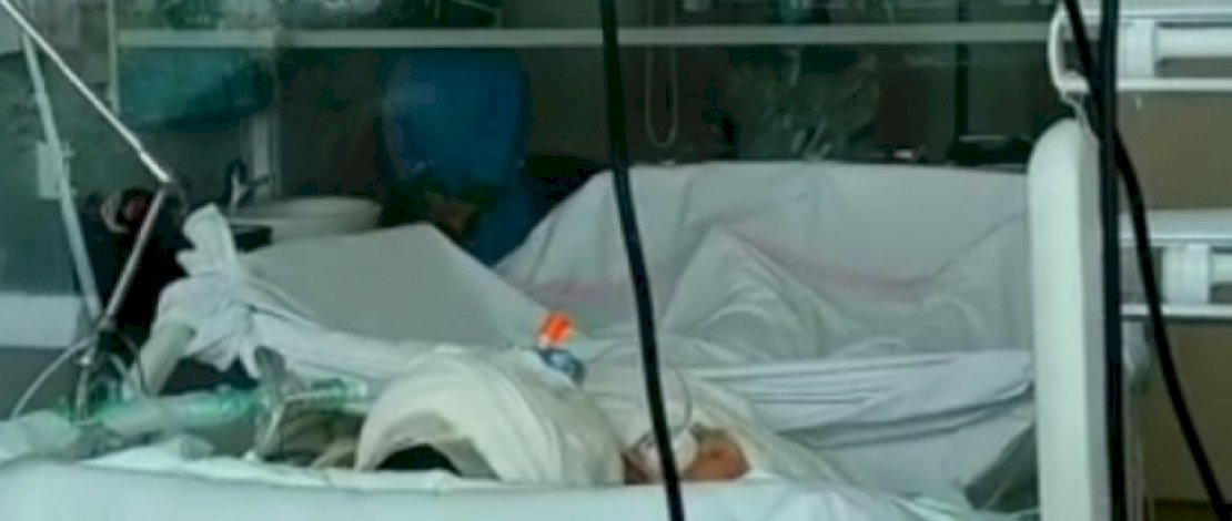 Korban saat dirawat di rumah sakit.