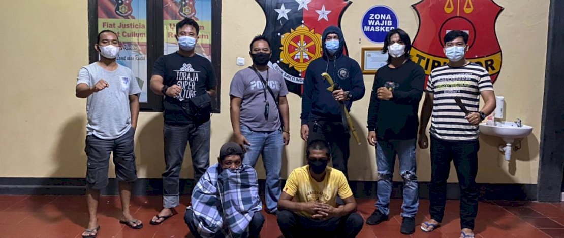 Dua pelaku pengancaman di Luwu diamankan Resmob Satreskrim Polres Luwu.