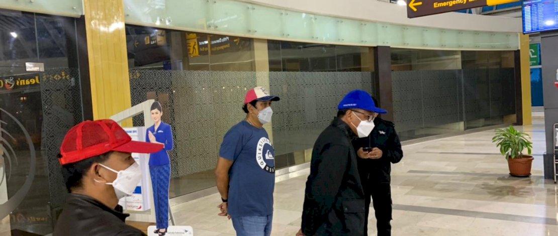 Nurdin Abdullah saat tiba di Cengkareng, Jakarta.