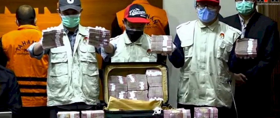 Barang bukti uang Rp 2 Miliar dalam kasus Nurdin Abdullah. IST