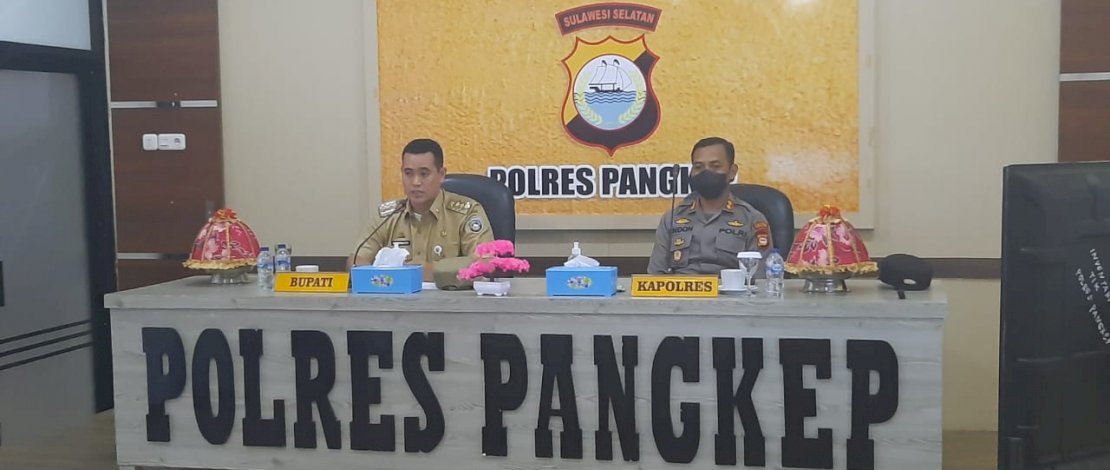 Kapolres Pangkep Sambut Bupati dan Wakil Bupati Terpilih