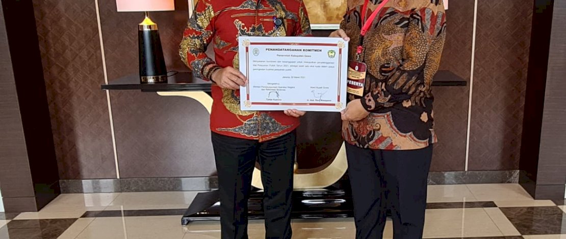 Wabup Gowa Tandatangani Komitmen Penyelenggaraan Mall Pelayanan Publik dengan Kemenpan RB