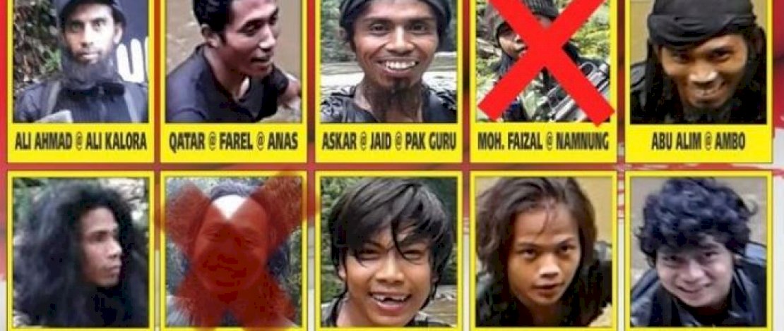 Haerul alias Irul (tengah bawah), menantu Santoso, tewas akibat ledakan bom yang dia bawa.