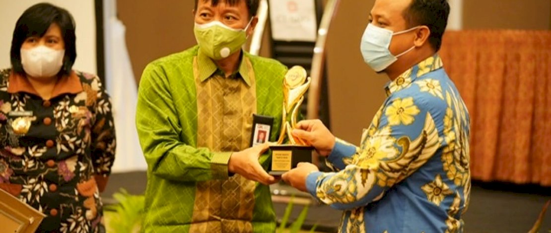 Plt Gubernur Sulsel, Andi Sudirman Sulaiman menerima penghargaan TPAKD Award 2020.
