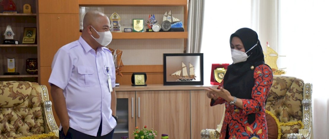 Kepala BBWSPJ, Adenan Rasyid, usai bertemu dengan Bupati Luwu Utara, Kamis (4/3/2021), di Ruang Kerja Bupati.