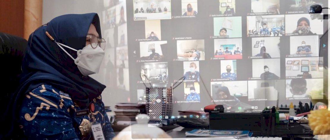 Suasana PQJI secara virtual Pemkab Gowa. 