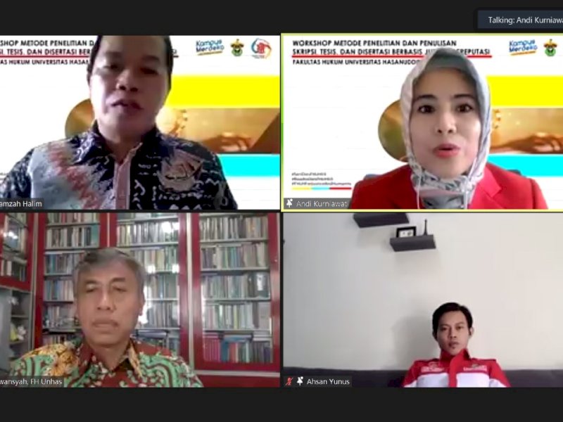 Fakultas Hukum Unhas Gelar Workshop Metode Penelitian dan Penulisan Skripsi, Tesis, Disertasi Berbasis Jurnal Bereputasi