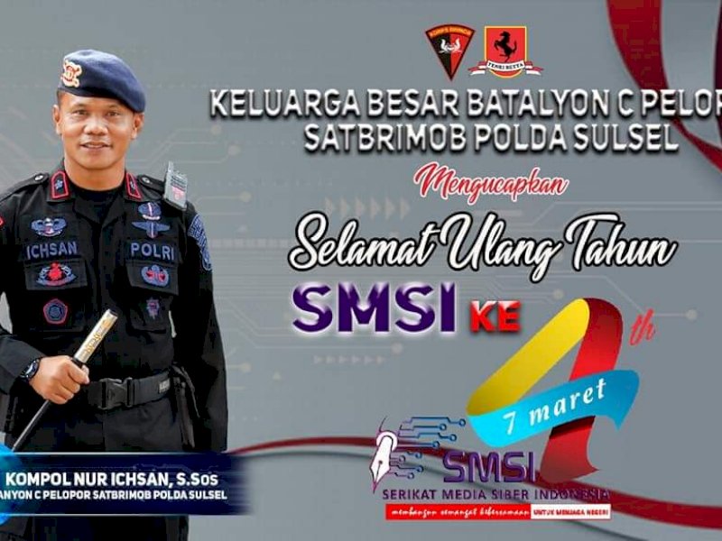 Beri Ucapan HUT ke 4 SMSI, ini Harapan Danyon C Pelopor 