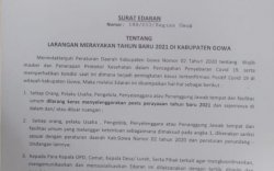 Bupati Gowa Keluarkan Surat Edaran Larangan Perayaan Tahun Baru