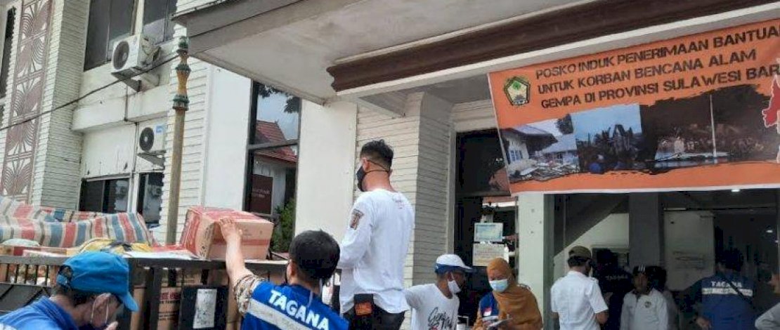 Bentuk Posko Peduli Sulbar, Bantuan Terus Berdatangan di Kantor Bupati Gowa