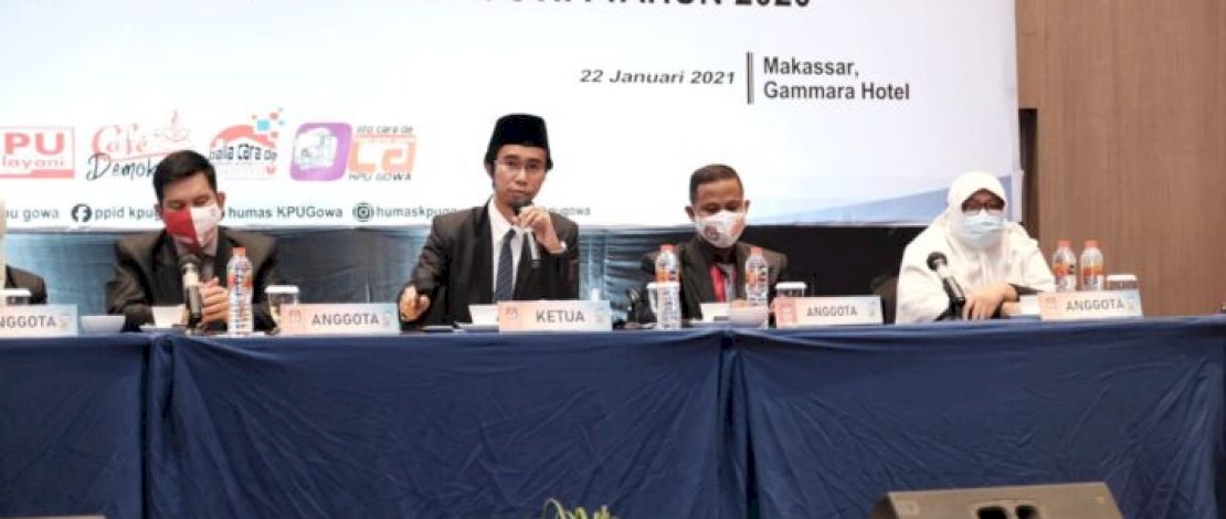 KPU Gowa Tetapkan Adnan-Kio Sebagai Bupati dan Wakil Bupati Terpilih Periode 2021-2026