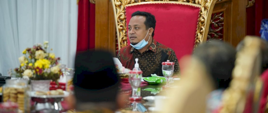 Plt Gubernur Sulsel, Andi Sudirman Sulaiman saat menerima pengurus FKUB Sulsel.